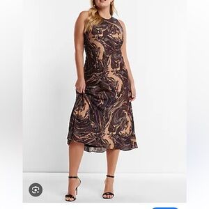 EXPRESS Size Small Satin Midi Dress